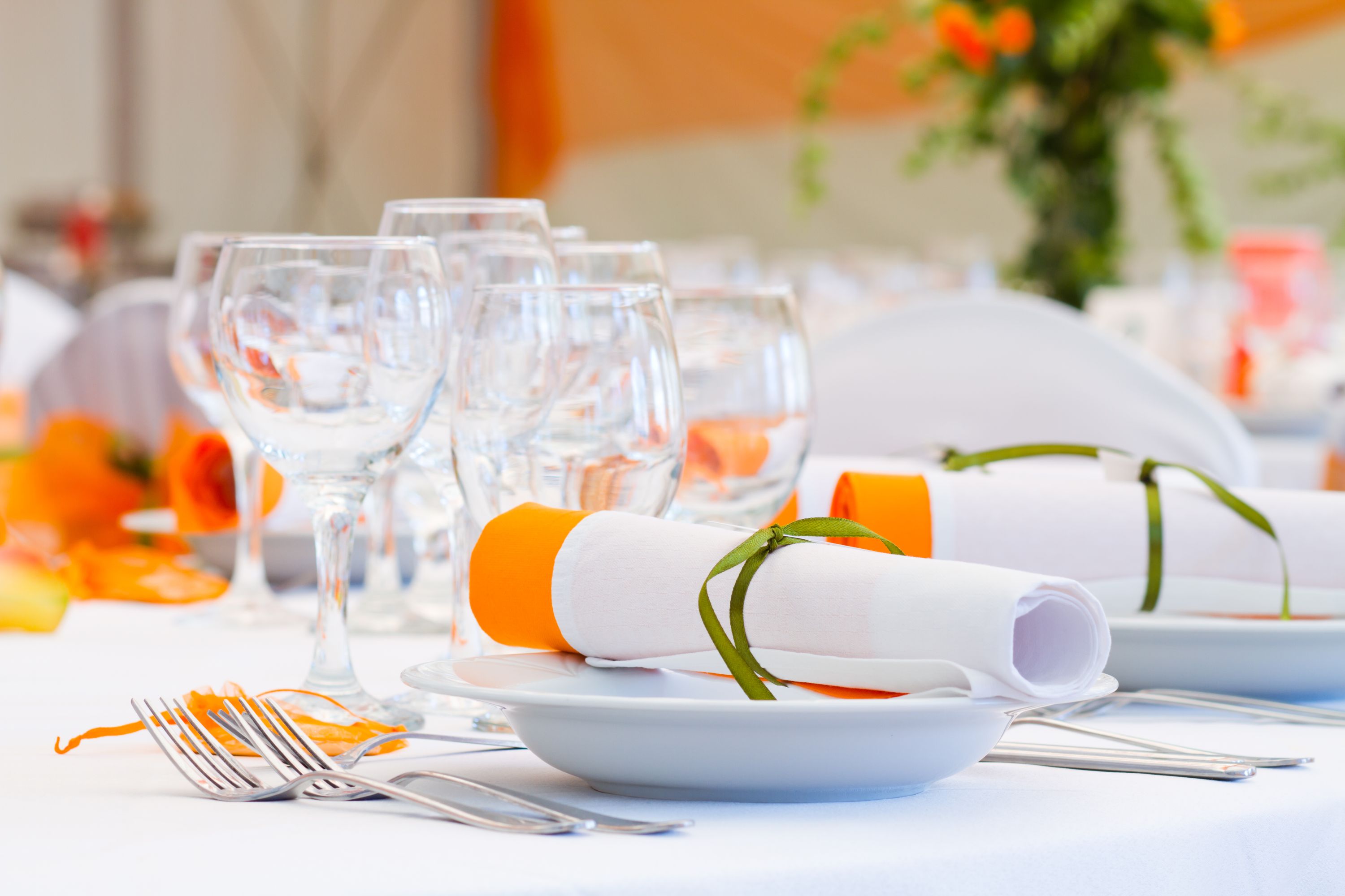 Table Setting Orange Shutterstock 112651532